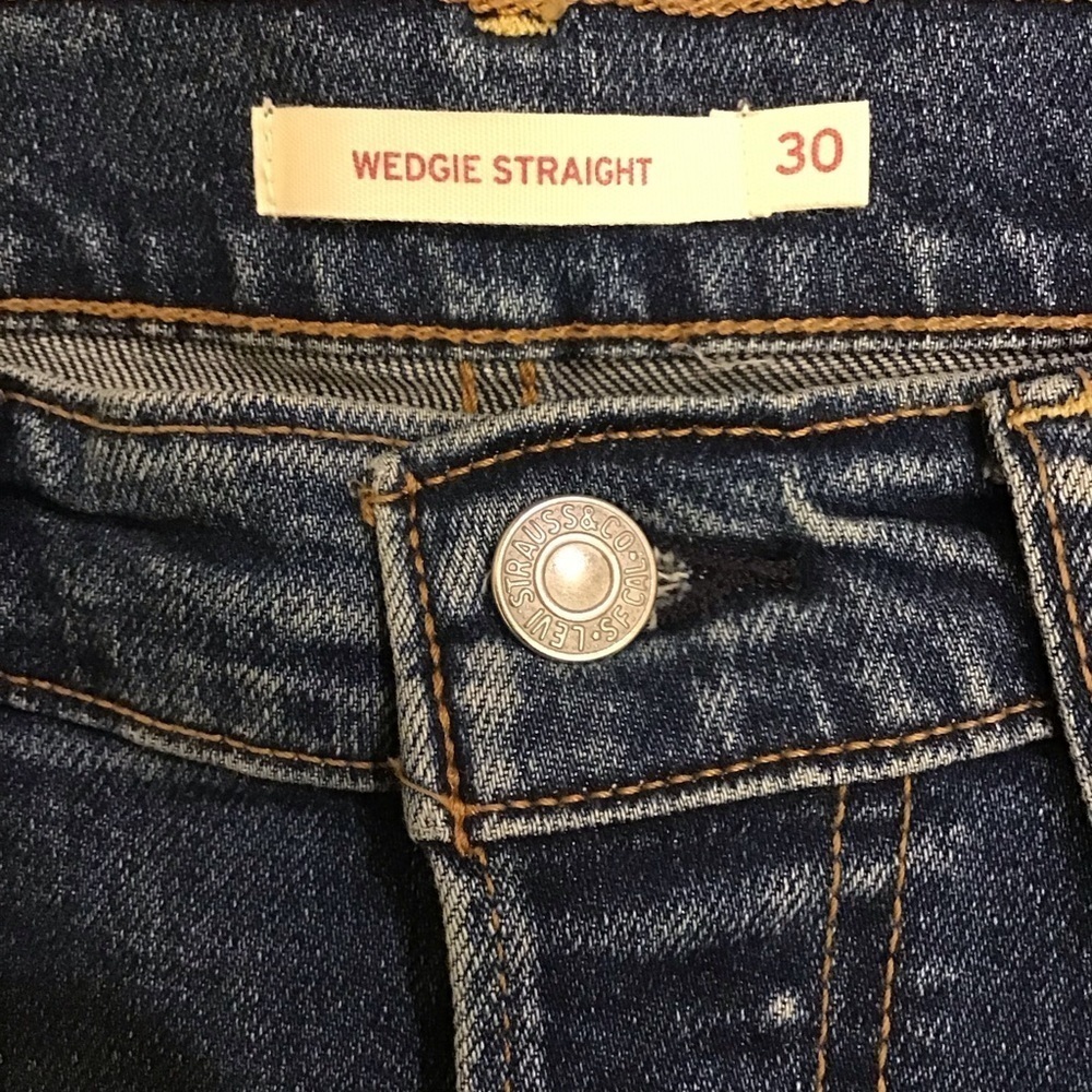 Levi’s 30 (10/11) Wedgie Straight Jeans Women’s High Rise Button Fly 34964-0133 - Picture 11 of 15